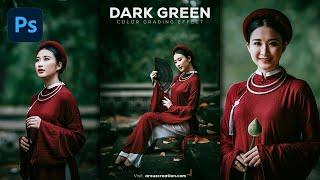 Photoshop Tutorial: Dark Green Photo Editing Photoshop । Dark Green Effect in Photoshop