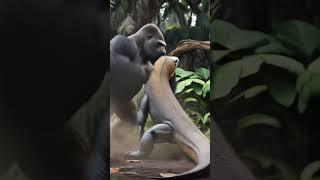 Gorilla Vs Komodo Dragon!