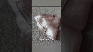 Kurdela Nakışı çiçek yapımı - Ribbon Embroidery flower making