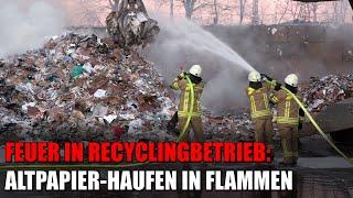 Mehrere Tonnen Altpapier in Flammen bei Brand in Recyclingbetrieb in Köln-Gremberg | 03.02.2025