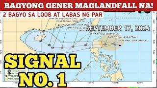 BAGYONG GENER FORECAST TRACK!SEPTEMBER 17,2024 PAGASA WEATHER UPDATE