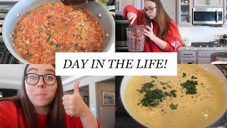 A Big Day in the Kitchen!! Canning Salsa, Making Queso, and Baking Bread || Cooking Vlog