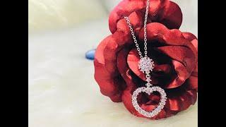 Charming Crystal Love Pendant / Delicate Fashion Jewellery / Anniversary Gift / Valentine Surprise.