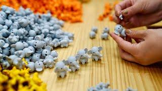 Process of mass production of erasers. Japanese eraser factory that makes everything with erasers