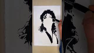 Micheal Jackson 쉬운드로잉 pop art 16 #shorts