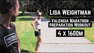 Lisa Weightman -  2:23 Marathoner - Valencia Marathon Prep - 4 x 1600m