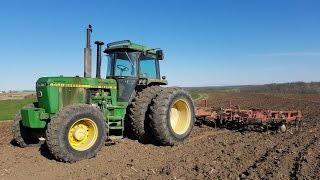 Field Cultivating! - John Deere 4450 & White 226