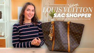 Louis Vuitton Vintage Sac Shopper Tote Bag | Review, What's In My Bag | Perfect LV Tote? #lv #lvtote