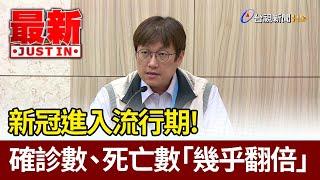 新冠進入流行期！ 確診數、死亡數「幾乎翻倍」【最新快訊】