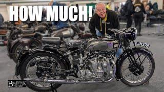 Bonhams Motorcycle Auction at the October 24 Classic motorcycle show. How much did they sell for?