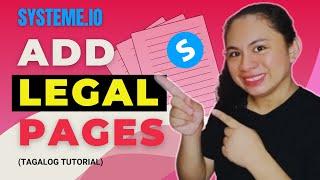 FREE ways to Generate Legal Pages (Policies, Terms & Conditions) in Systeme.io (Tagalog)