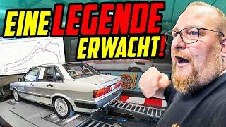 ENDLICH ist es SOWEIT! - Audi 80 Quattro 5Zyl 20V TURBO! - Das MONSTER auf dem ALLRAD-PRÜFSTAND!