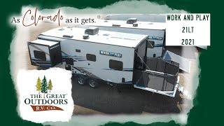 NEW FOREST RIVER Work and Play Toy-Hauler Travel Trailer 21LT Under 6,000lbs and Built to Last! RV