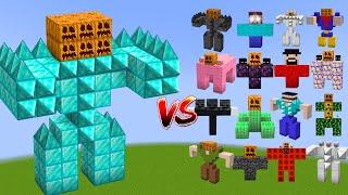 ALPHA MUTANT DIAMOND GOLEM vs All Minecraft Bosses - Minecraft Mob Battle