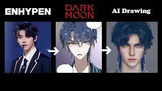 A.I draws Dark Moon(ENHYPEN Webtoon) characters