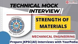 SOM Actual Interview Question asked in JKPSC (AE) interviews | ME | Prepare Interview with YourPedia