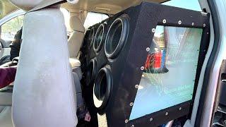 8 12" SUBWOOFERS BREAKING PANELS OFF!!!