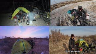 China Girl Solo Camping for 24 Hours in Desert! Solo Overnight Asmr!