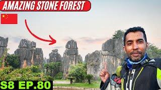 Stunning Stone Forest of Kunming China  S8 EP 79 | Pakistan to Japan Motorcycle Tour