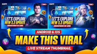 Make This Viral  BGMI Live Stream Thumbnail for BGMI/ PUBG in Picsart | BGMI Thumbnail Tutorial