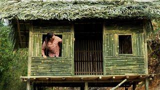 How to design and build a bamboo house, living alone in the mountains
