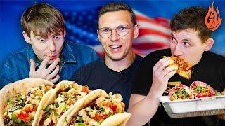 Two Brits try Korean Tacos for the first time! Ft. Mythical Chef Josh!