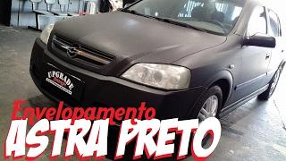 Envelopamento Astra preto fosco texturizado Krusher. UPGRADE GARAGE Envelopamento