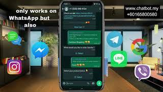 WhatsApp Demo Restaurant Chatbot 餐厅预约下单 WhatsApp 软件系统