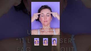 Anti-aging face exercises for worry lines #shorts #antiaging #facemassage #faceyoga #faceworkout