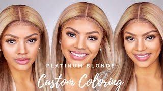 Custom Coloring Platinum Blonde To Honey Brown | FT. PoshLife Hair