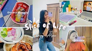 Slice Of Life: දවසම තනියම, Uni Student Life, Study Vlog, What I Eat,Shopping, Being Produtive #vlog