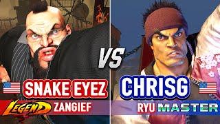 SF6  SNAKE EYEZ (Zangief) vs CHRISG (Ryu)  Street Fighter 6 High Level Gameplay