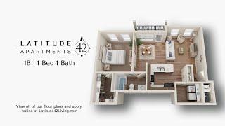 Take a Virtual Tour of our 1B Floor Plan at Latitude 42!