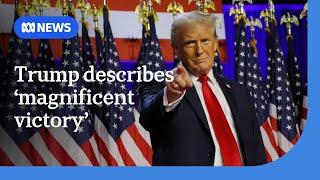 Donald Trump claims US presidential election as count continues | ABC News