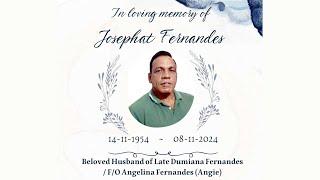 Memorial service of Josephat Fernandes on 09-11-2024at Our Lady of Lourdes Church,mass at 4pm (IST).