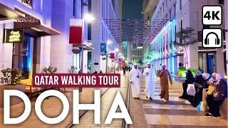 DOHA, Qatar  Nightlife 4K Walking Tour: Souq Waqif & Downtown