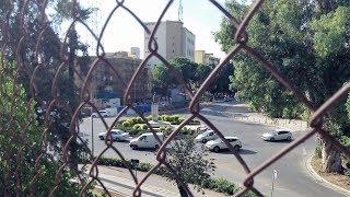 The view from the north part of Nicosia, Cyprus of Markos Drakos Square in the south (Oct 7, 2018)