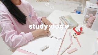 study vlog | productive exam week grind