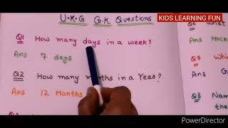 LKG GK Questions & Answers// General Knowledge Q&A for UKG @kidslearningfun2013