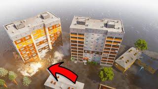 RUSSIAN TOWN AND C4 - DESTRUCTION OF APARTMENT BLOCKS - Teardown #27 | Radex