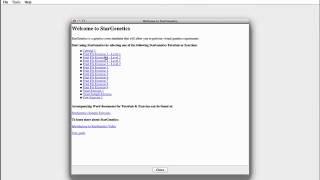 StarGenetics - Opening an Exercise