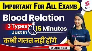 Blood Relation Tricks Concept |Blood Relation Reasoning For All Exam | Reasoning By Garima Ma'am