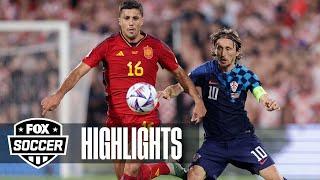 Croatia vs. Spain Highlights | UEFA Nations League Final