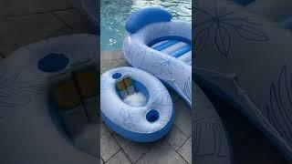 The ultimate pool float for Moms to get a tan, sip on some drinks, and relax #momlife #amazonfinds