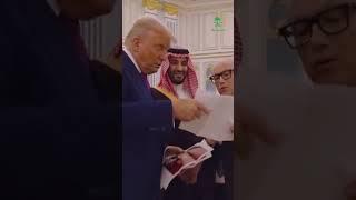حديث يجمع ⁧‫ولي العهد‬⁩ ودونالد ترامب مع الرئيس التنفيذي لشركة الدرعية جيري إنزيريلو