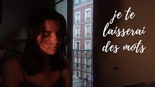 a french girl singing je te laisserai des mots while it's raining :')