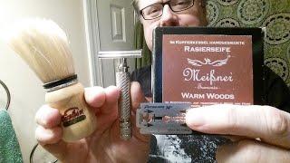 Just A Shave: Wolfman WR2 SB .85 - Personna 74 (Tungsten) (6) - Msnr Trem Warm Wds - Semogue 2000