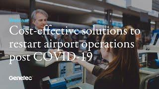 Cost-effective solutions to restart airport operations post COVID-19