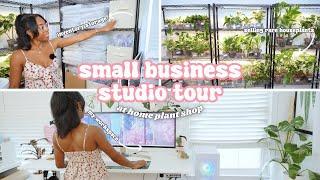 Small Business Plant Studio Tour🪴Aesthetic Desk Setup, Home Business, Selling Plants, Fav Products