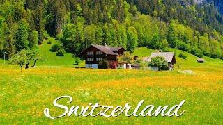 Fairytale-like Switzerland 4K | Between GSTAAD and Spiez villages | True 4K UHD video